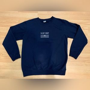 TwoSet Violin Sweatshirt Size M Silent Night Whole Measure Rest Design Dark Navy